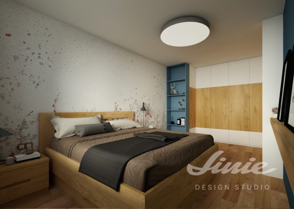 Inspirace pro ložnice v moderním stylu s tlumenými odstíny hnědé