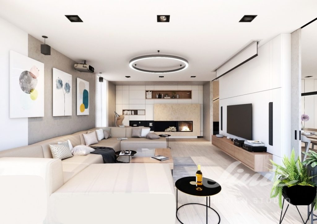 Inspirace pro obývací pokoj v bílé barvě s neutrálním textilem