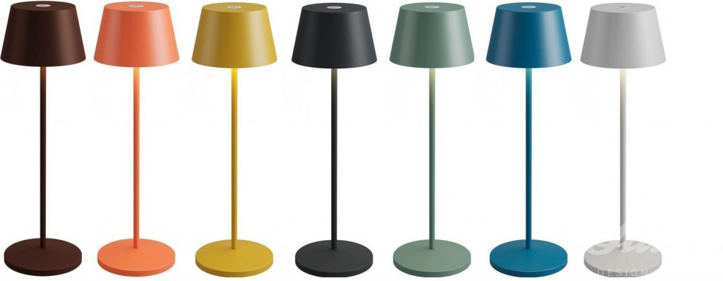 exteriérové lampy na stůl různé barvy redo group