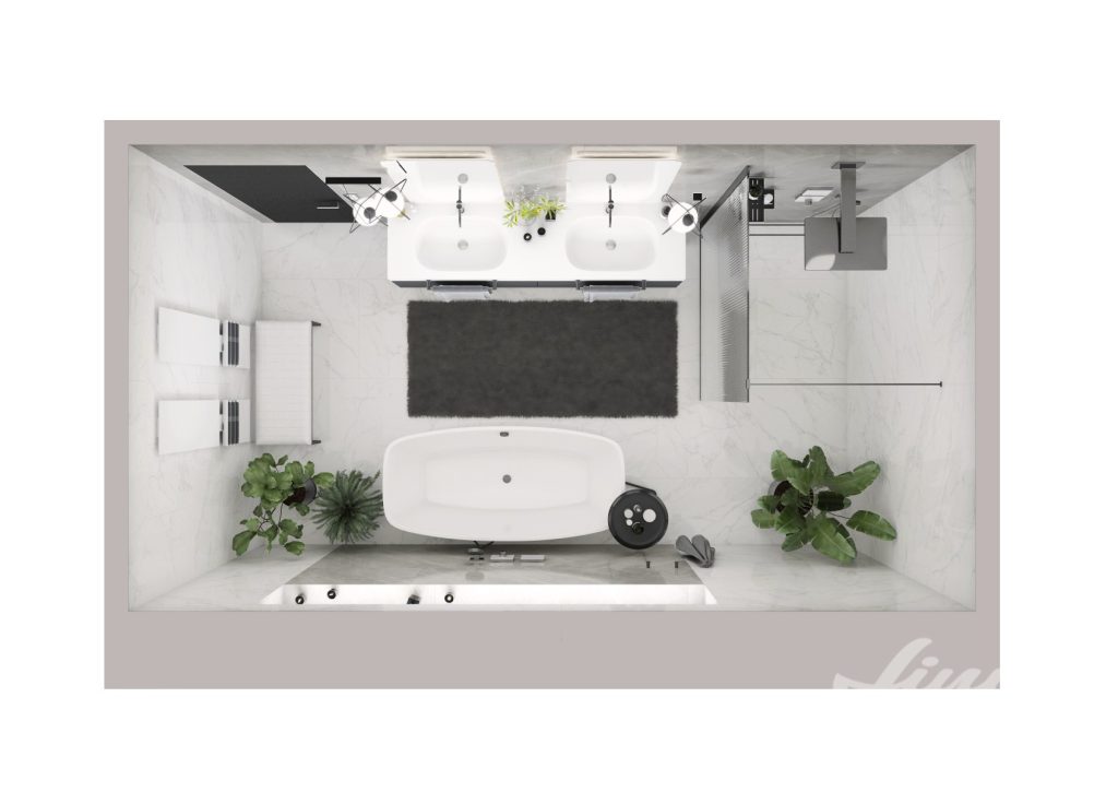 Inspirace koupelna v šedých odstínech